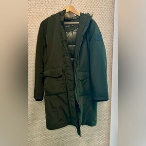 Women’s Olive Polo Ralph Lauren Down Jacket with Faux-Fur Hood- S